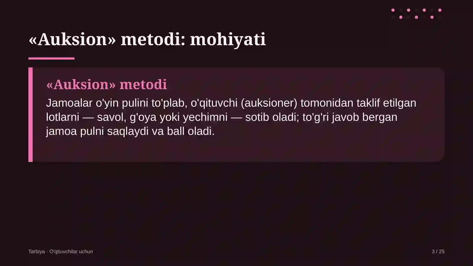 tarbiya darslarida auksion metodidan foydalanish 6629 3