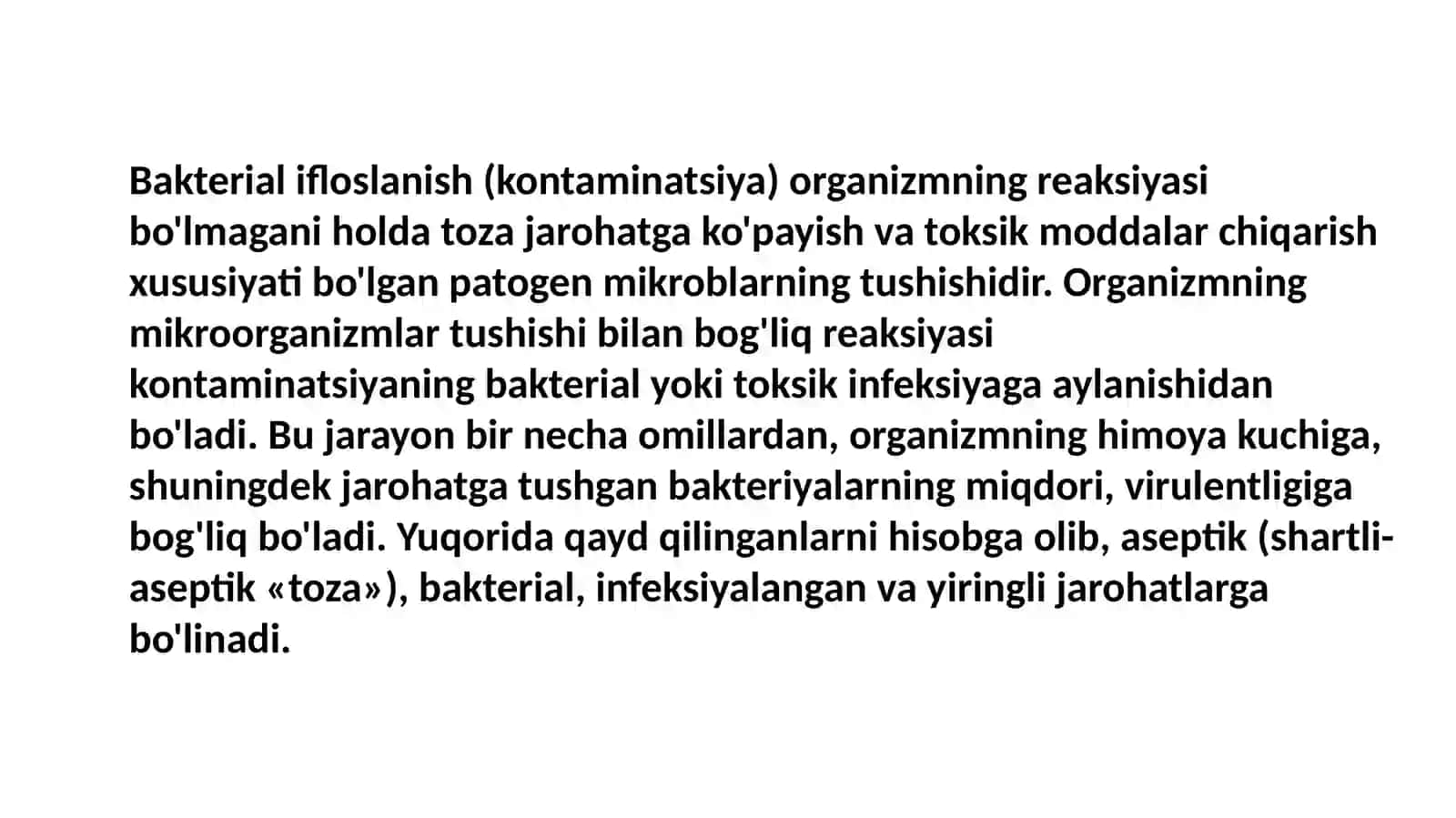 Jarohat infeksiyasini olish 3