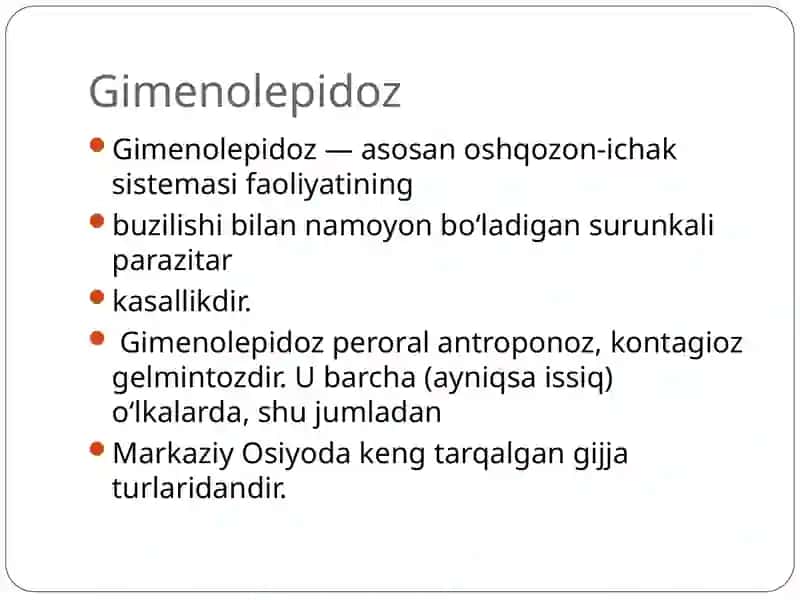 Gimenolepidoz va Askaridoz 3