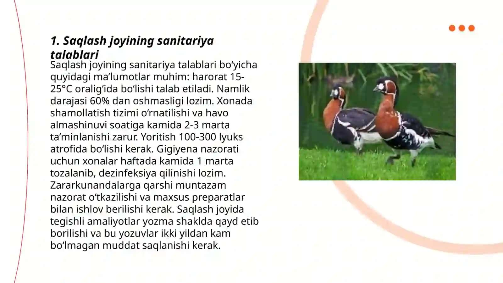 Saqlash joyining sanitariya talablari 3