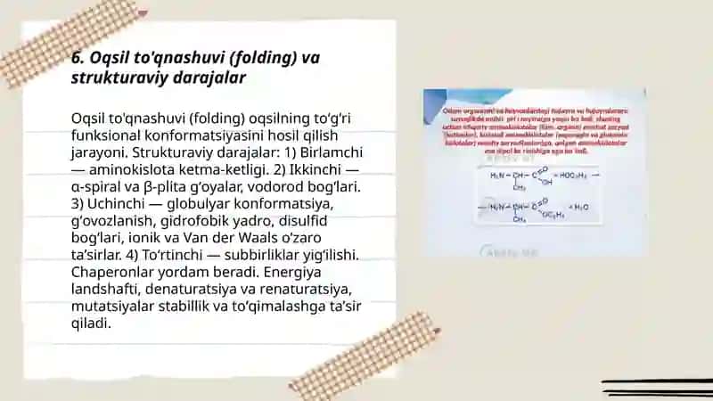 Aminokislota va oqsillarni olinishi va xossalariga doir ginetik ôzgarishlarni amalga oshirish hamda mavzuga doir misol masala test savollarini yechish algoritmi 3