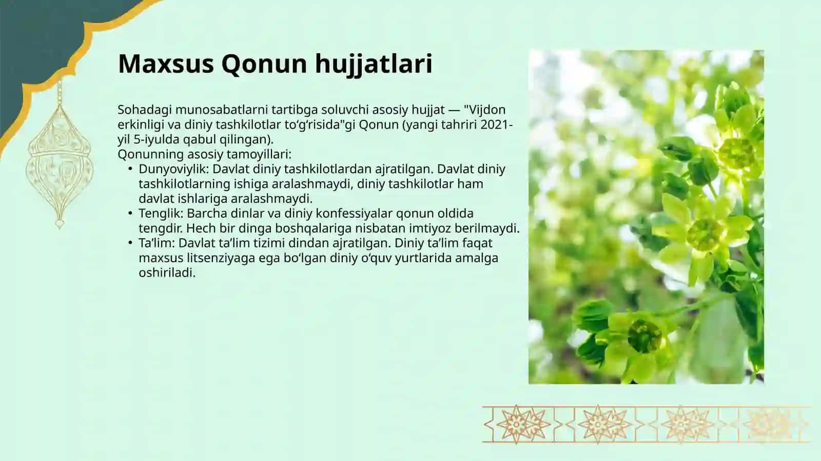 Vijdon erkinligi va uning huquqiy-me'yoriy asoslari 3