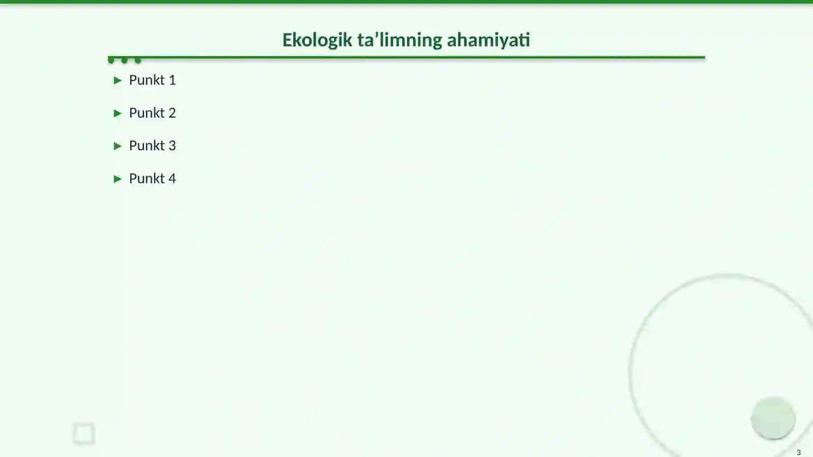 Ekologik ta’limni rivojlantirish masalalari 3