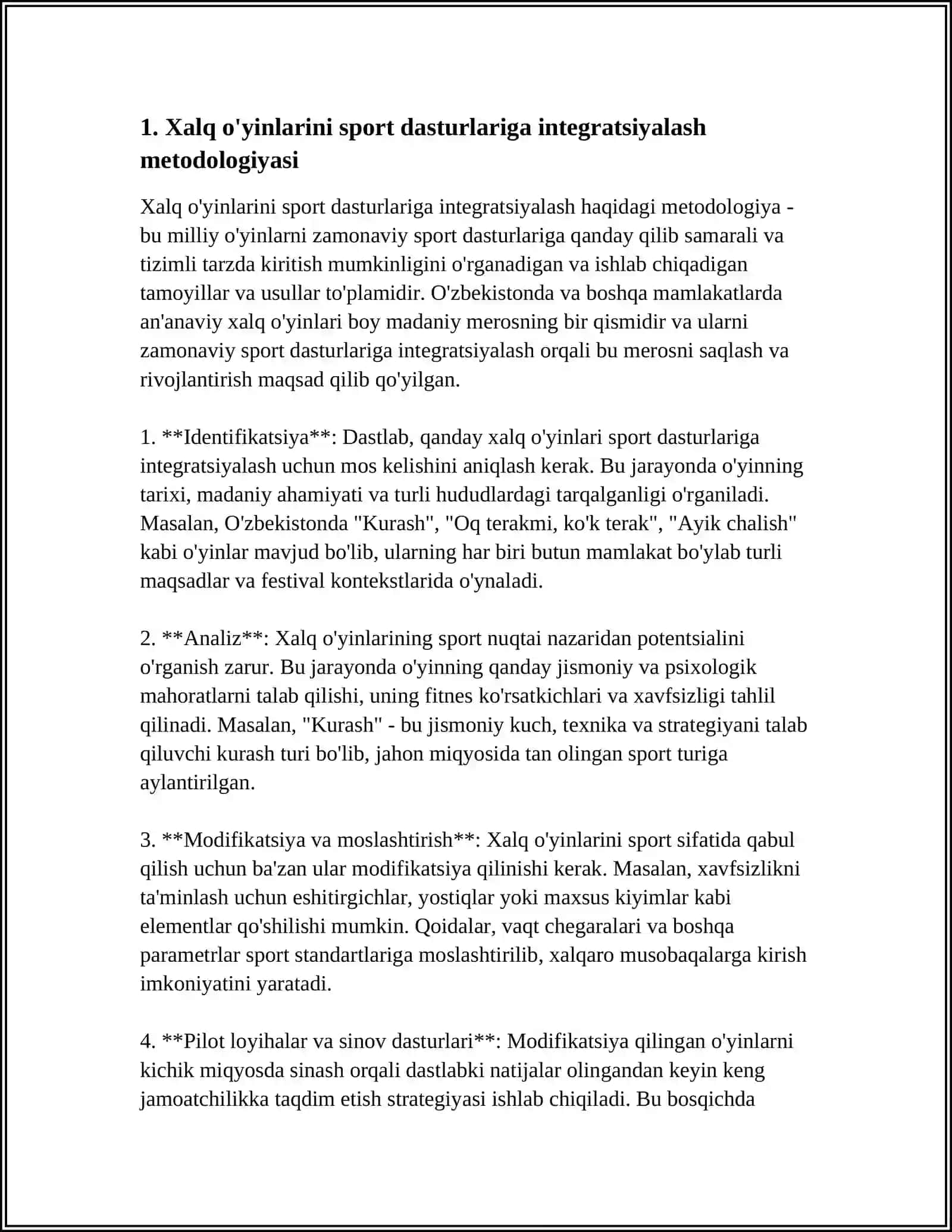 XALQ OYINLARINI SPORT AMALIYOTIGA QOLASH IMKONYATLARI 3