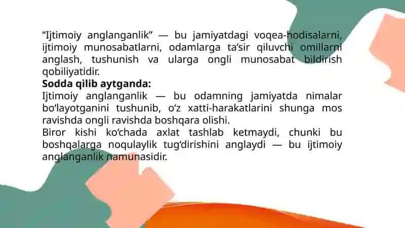 Ijtimoiy anglanganlik va ijtimoiy - xulq atvor. Psixologiyada guruhlar muammosi va qonuniyatlari 3