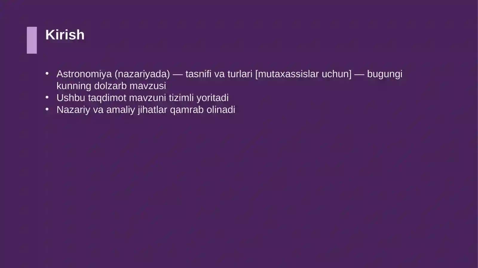Astronomiya (nazariyada) — tasnifi va turlari [mutaxassislar uchun] 3