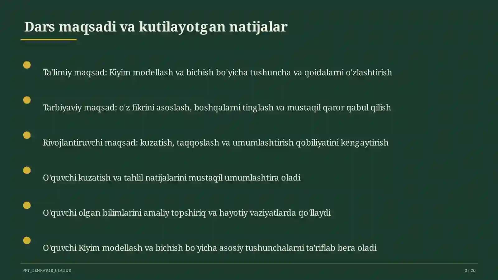 Kiyim modellash va bichish (7-sinf) 3