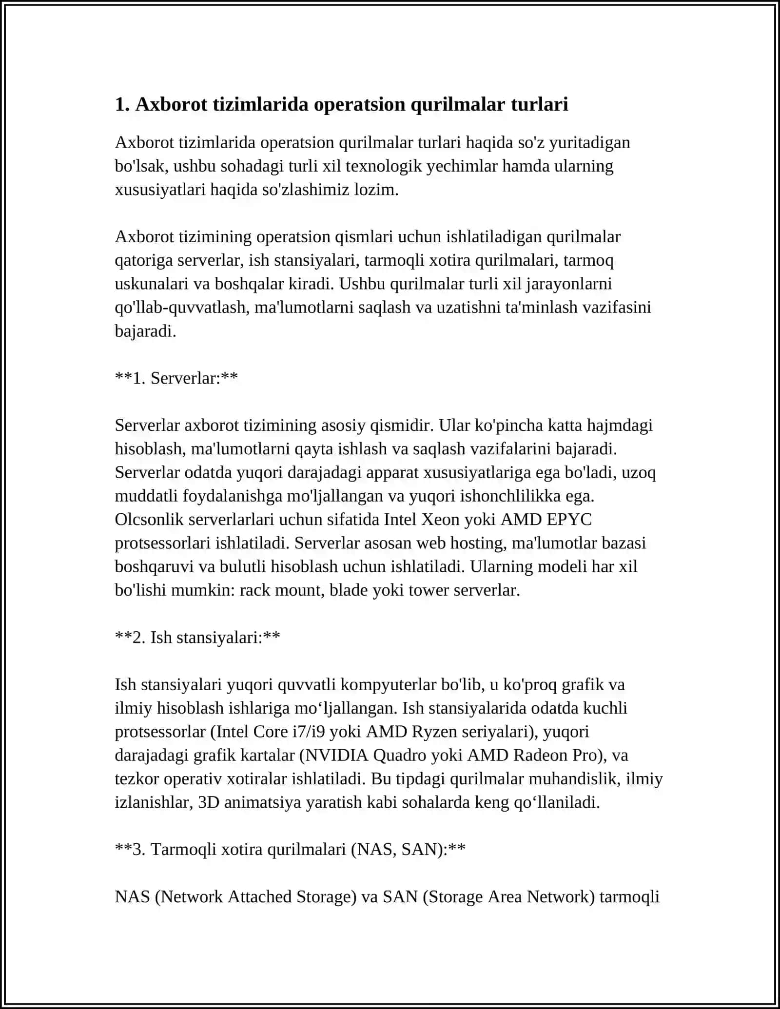 AXBOROT TIZIMLARIDA OPERATSION QURULMALAR TAHLILI 3