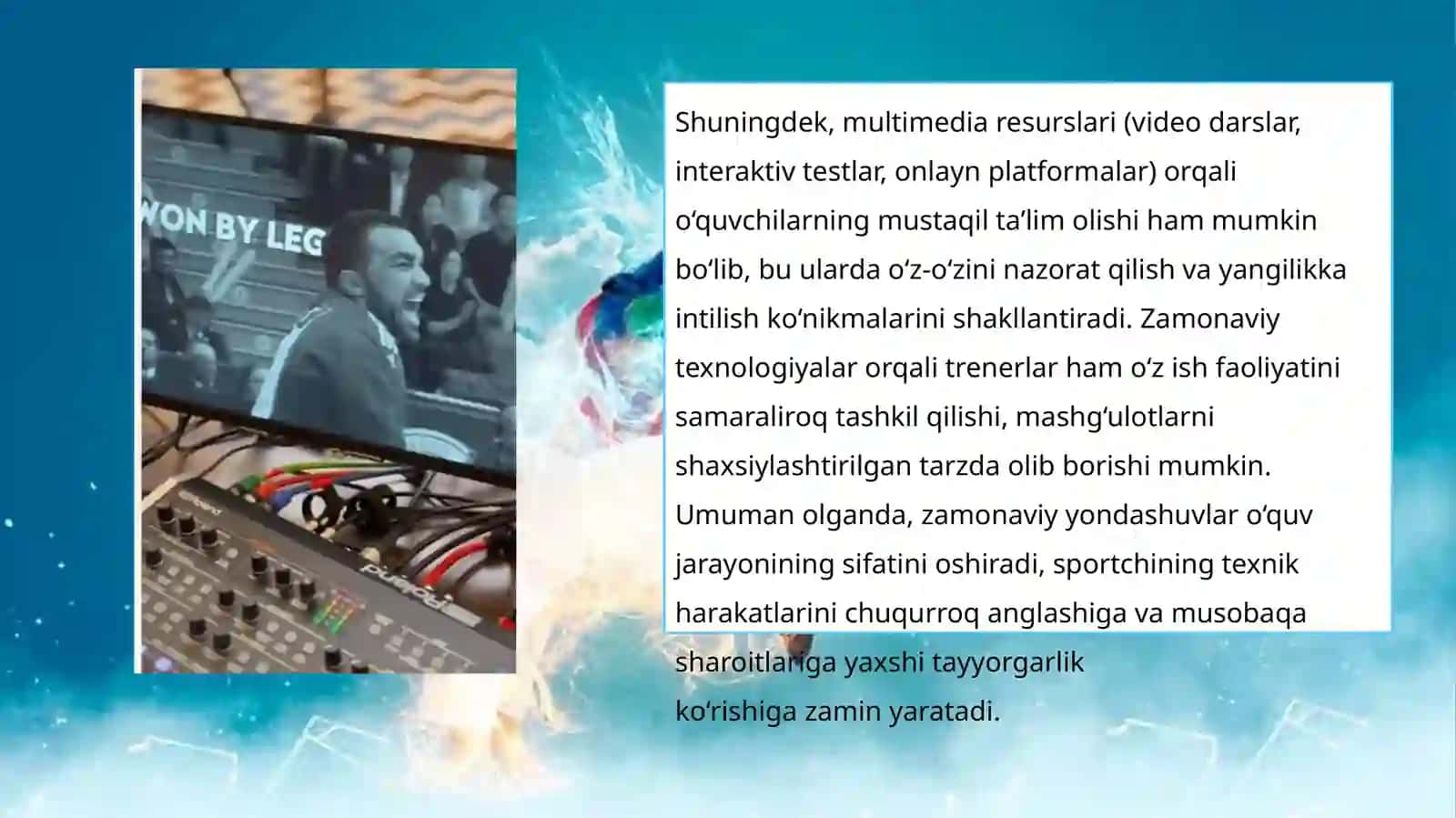 Kurash sport turlarida o'rgatishda zamonaviy o'qitish texnologiyalaridan va AKT dan foydalanish 3
