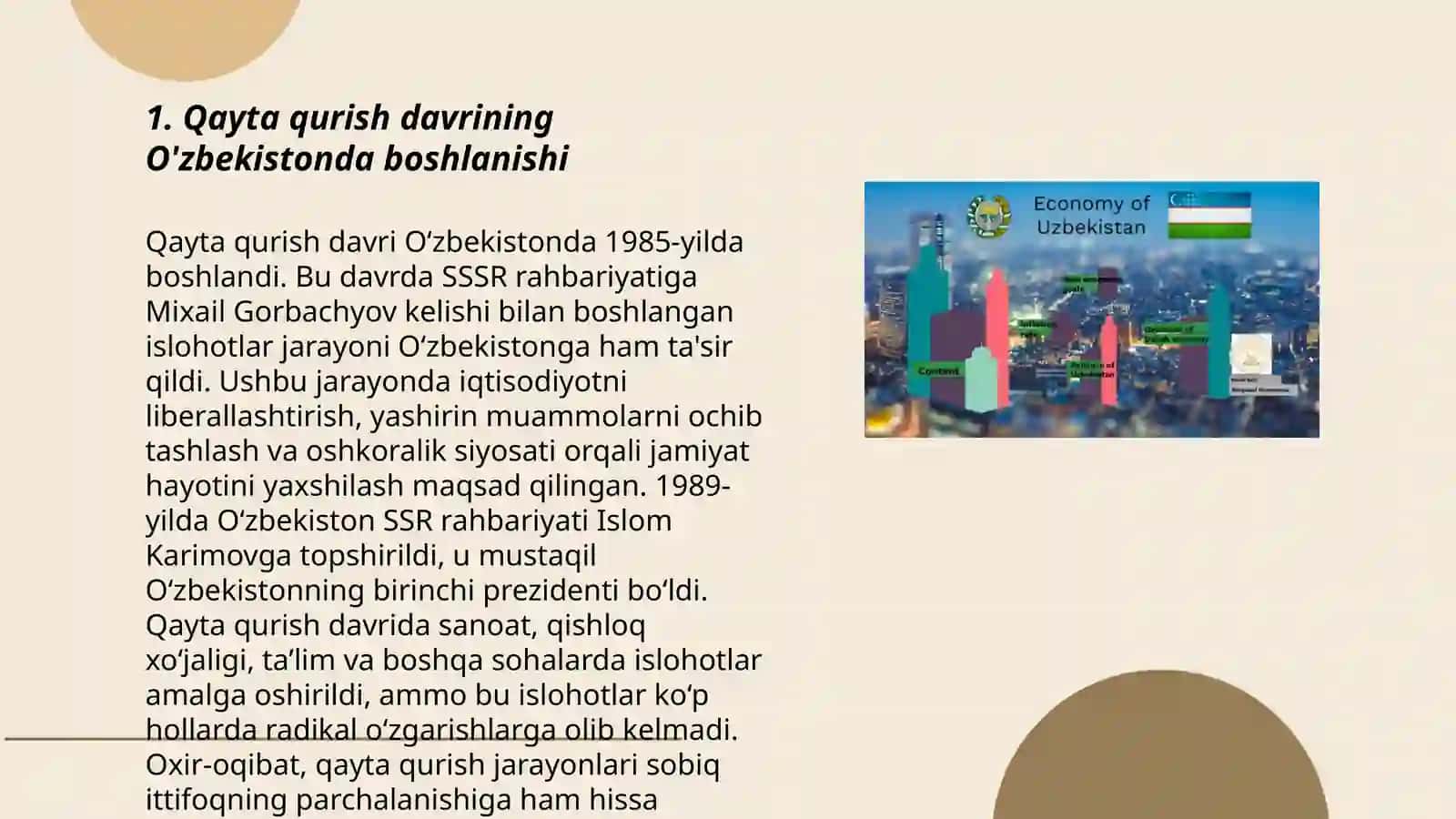 O'zbekistonning eng yangi tarixi fanidan 3