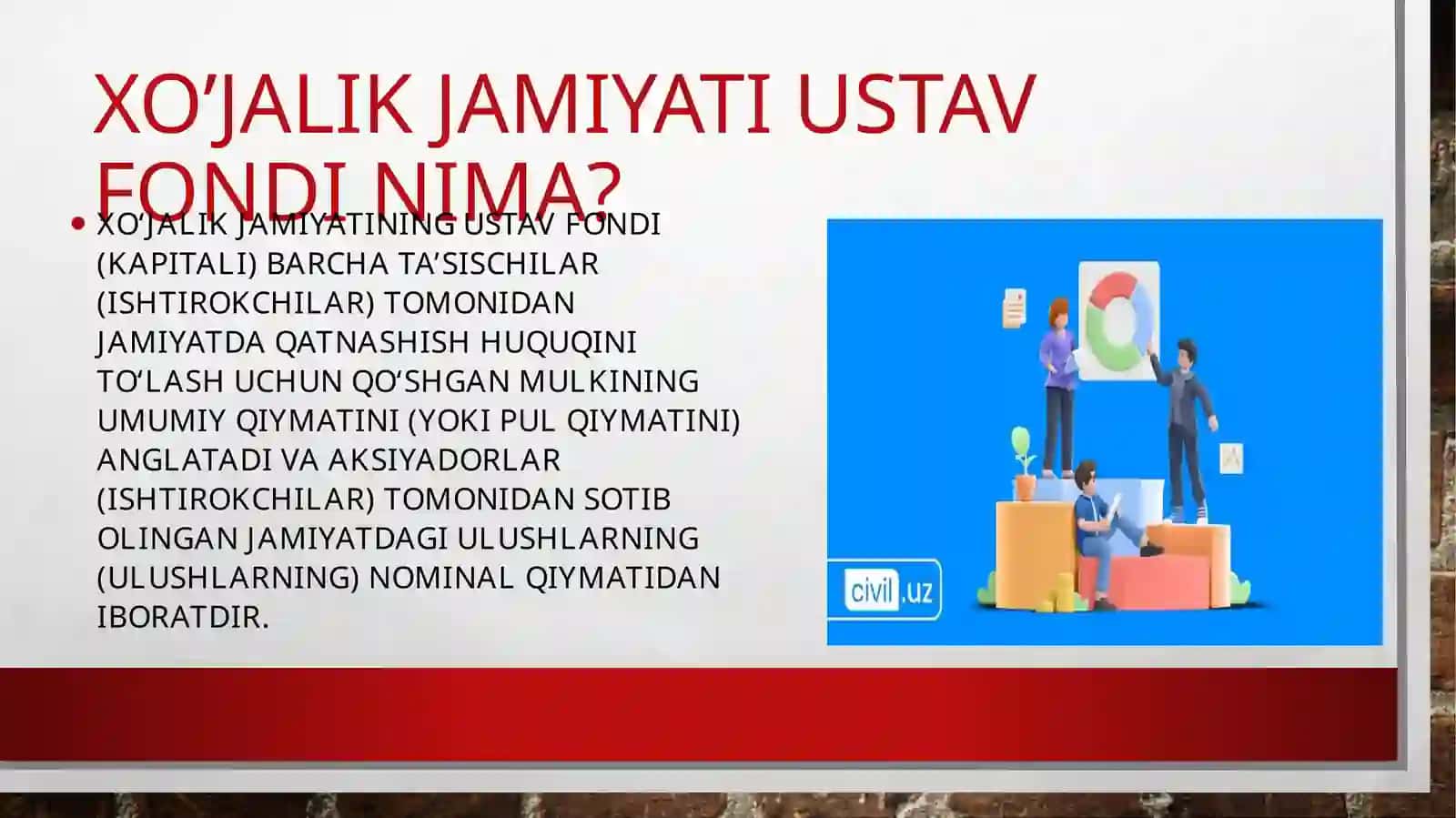 XO‘JALIK JAMIYaTLARI FAOLIYaTINING MULKIY ASOSLAR 3
