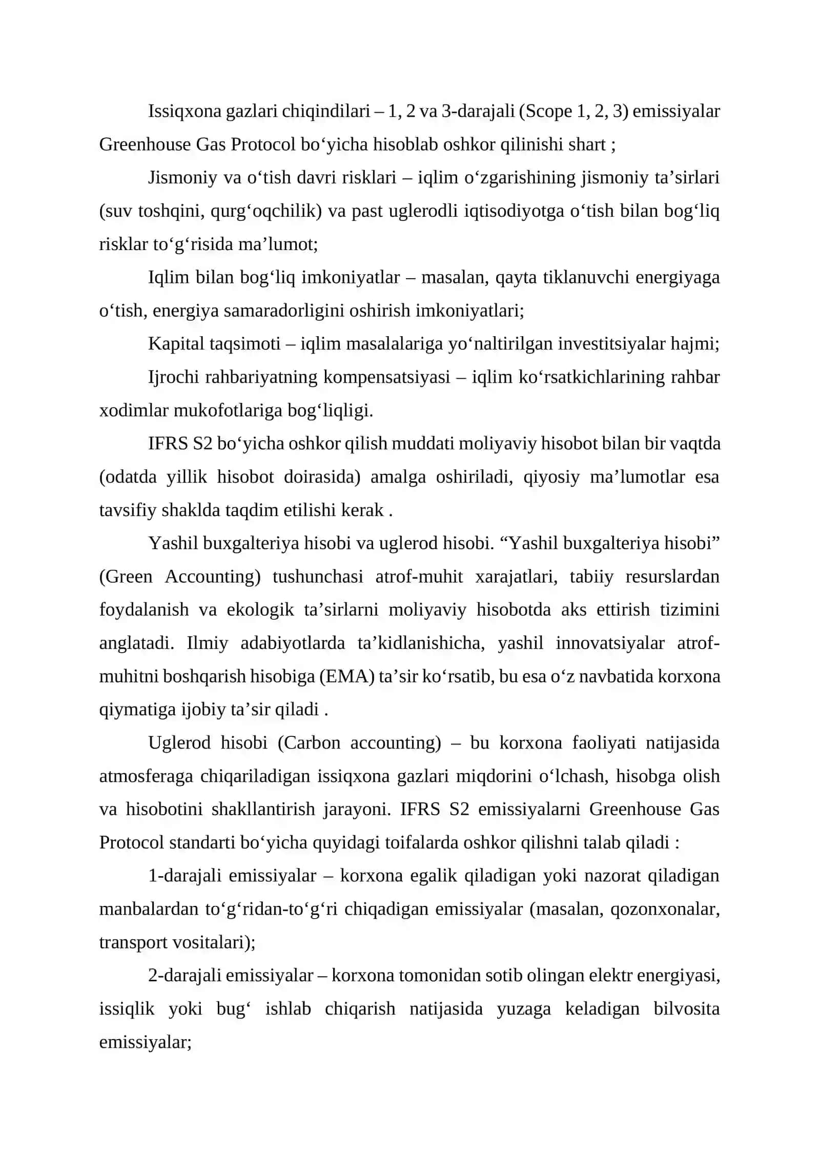 Barqaror rivojlanish va iqlim o‘zgarishi sharoitida MHXS va yashil buxgalteriya hisobi 3