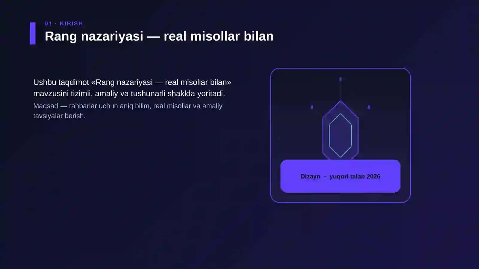 Rang nazariyasi — real misollar bilan 3