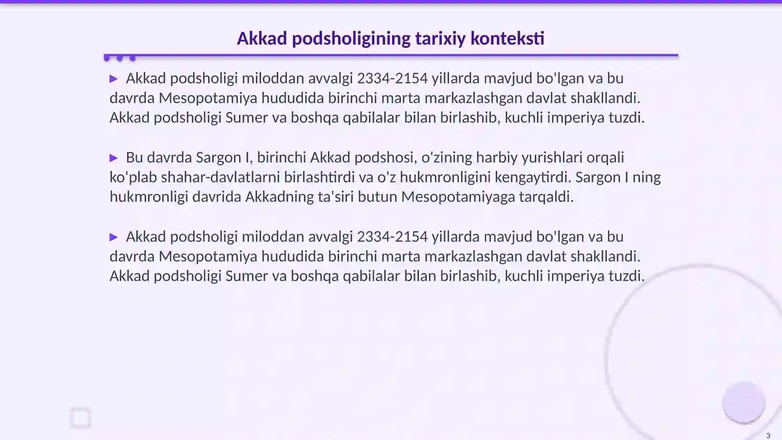 Mesopotamiya Akkad podsholigi davrida Rustamova Mashxuraxon 3