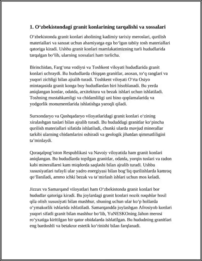 TABIIY TOSH MATERIALLARI TARGALGAN HUDUDLAR VA ULARNING XOSSALARI 3
