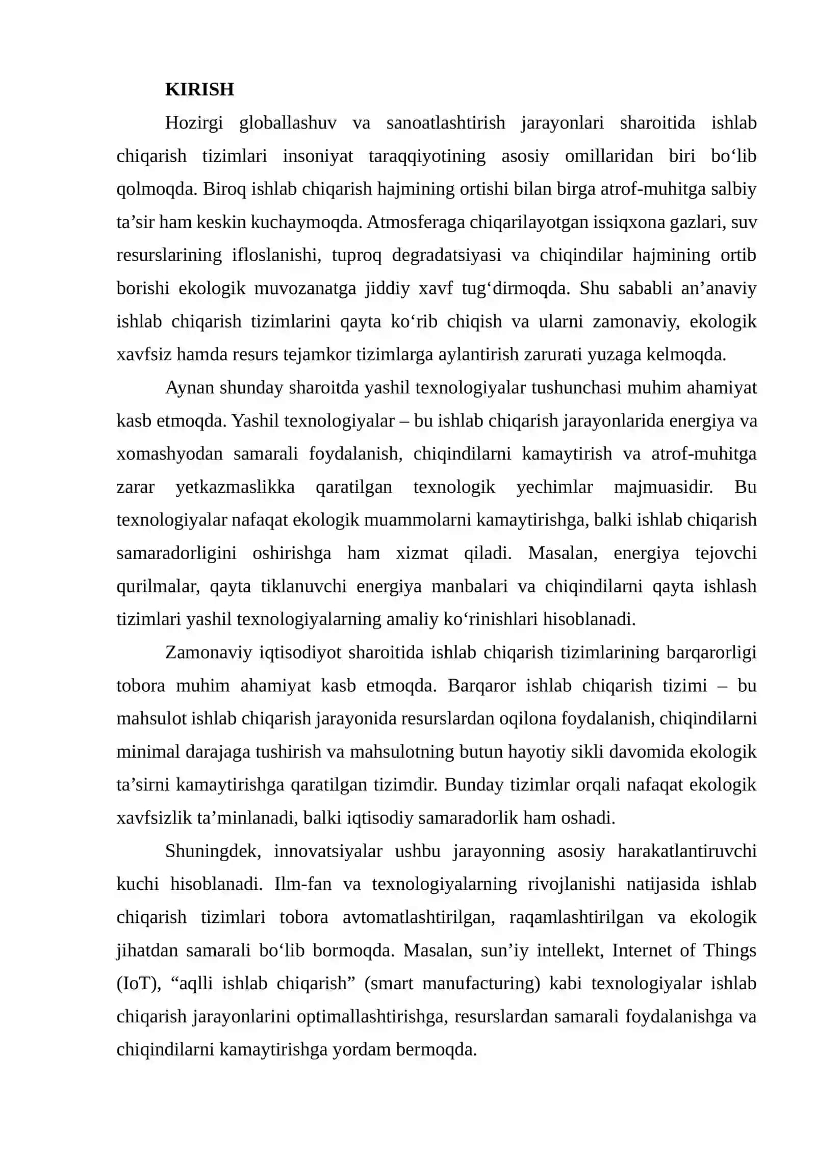 Yashil texnologiyalar va innovatsiyalar: barqaror ishlab chiqarish tizimlari 3
