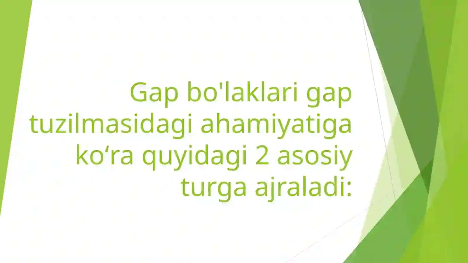 Gap bo’laklari 3