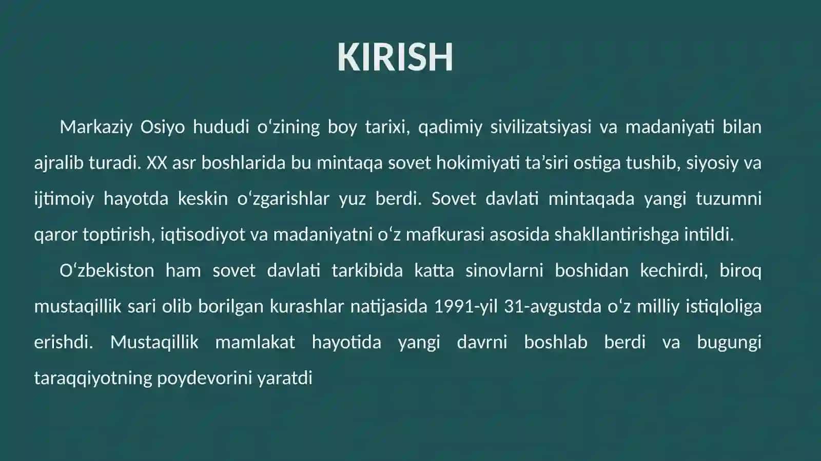 MARKAZIY OSIYODA SSR HOKIMIYATI 3