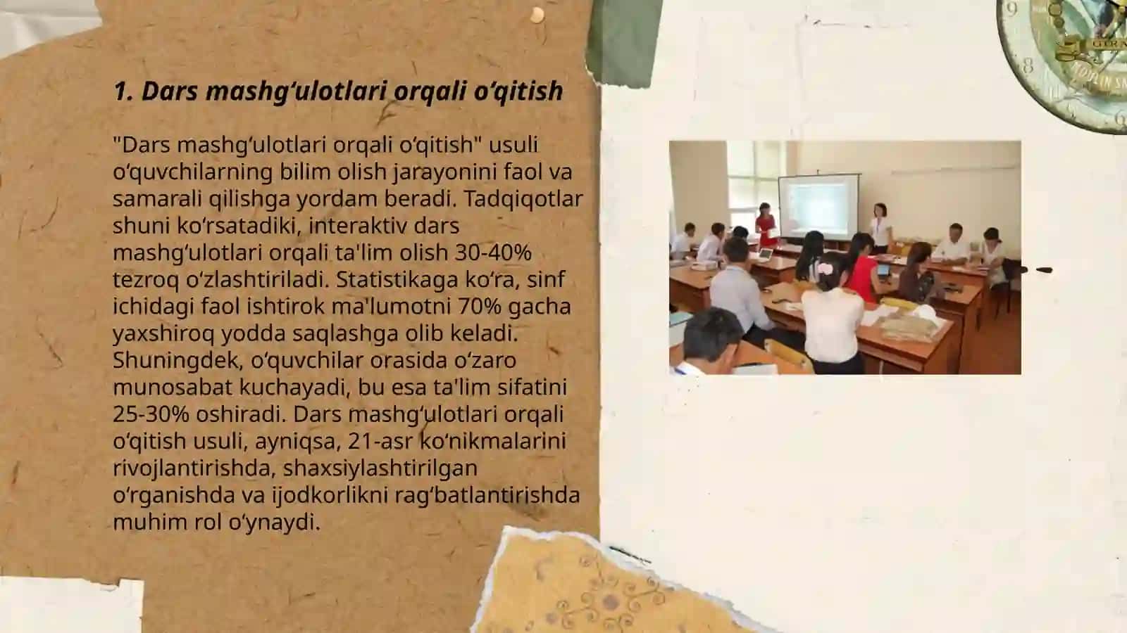 Dars-ta’limni tashkil etishning asosiy shakli Egamova Fatima 3