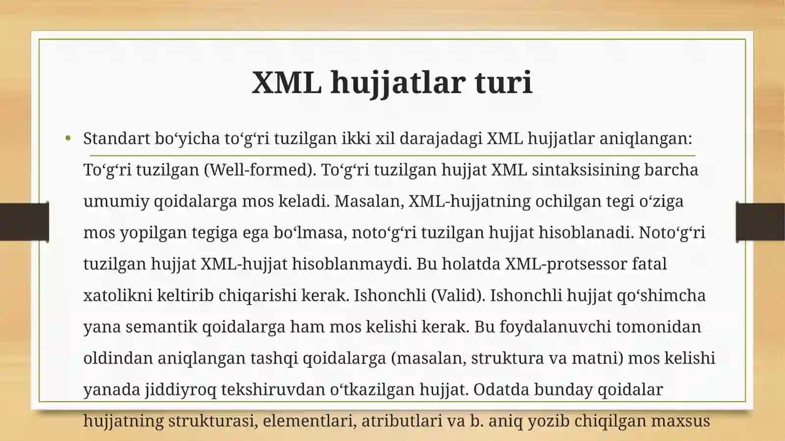 XMLdama’lumotlarbazasini tasvirlash 3