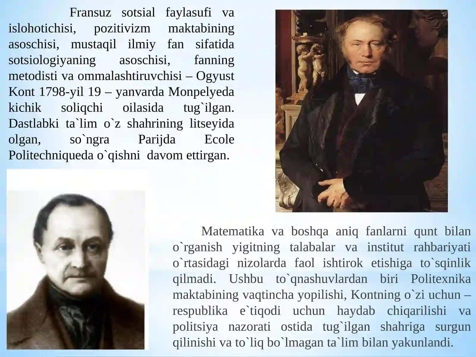 Ogyust   Kontning  “Pozitiv falsafa kursi”asari 3