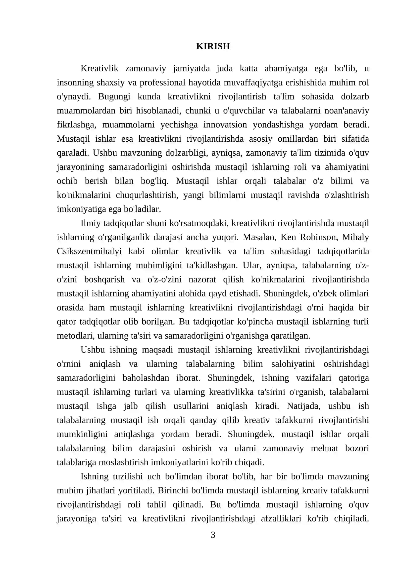 Kreativlikka o'rgatishda mustaqil ishlarning o'rni 3