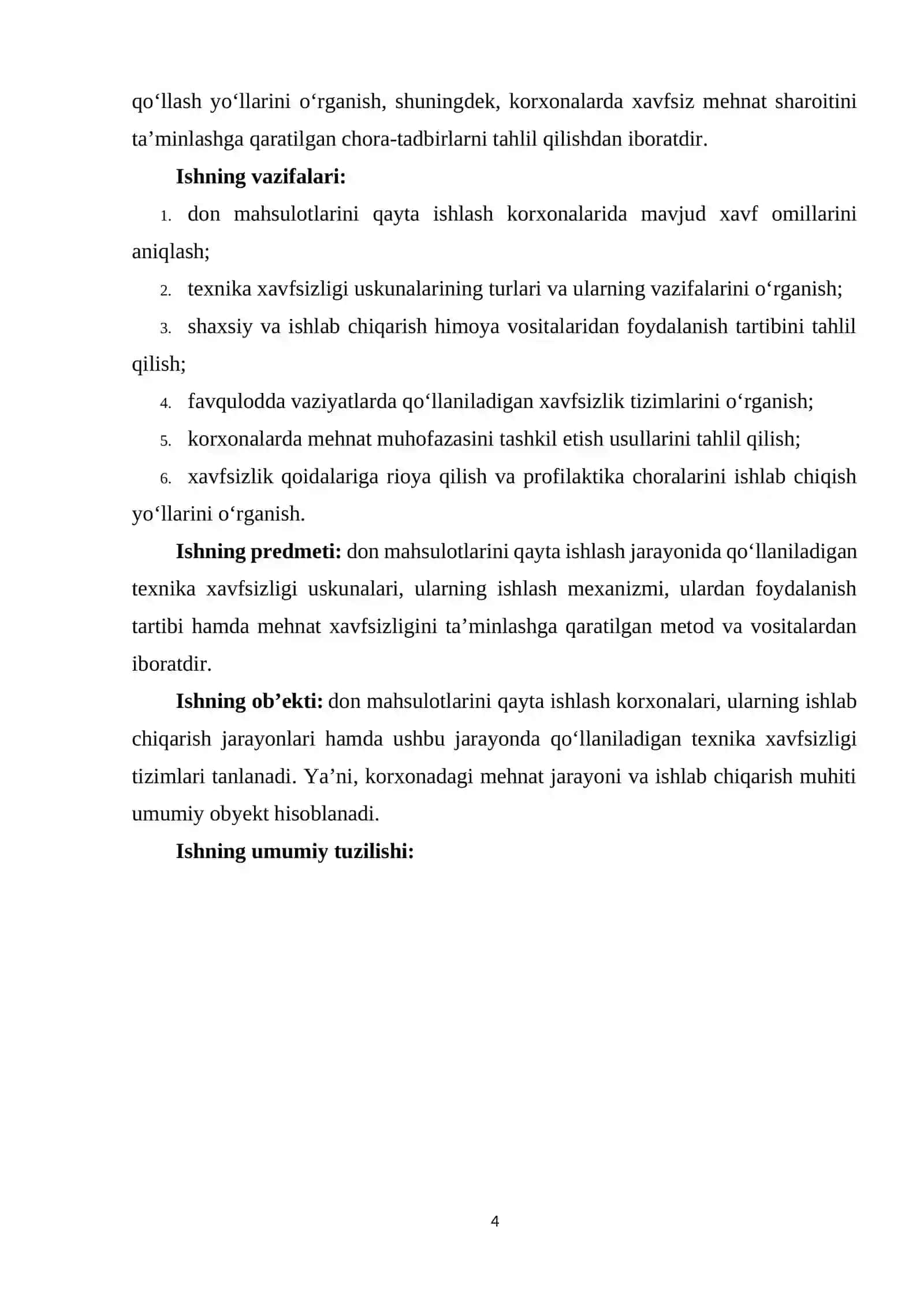 Don mahsulotlarini qayta ishlash korxonasida texnika xavfsizligi uskunalaridan foydalanish 3