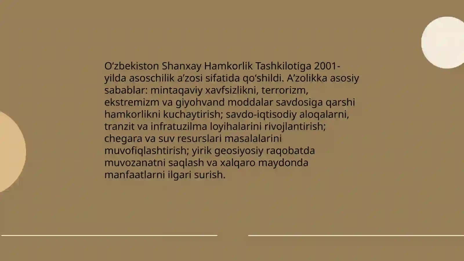 Oʻzbekistonning Shanxay hamkorlik tashkiloti bilan aloqalari 3