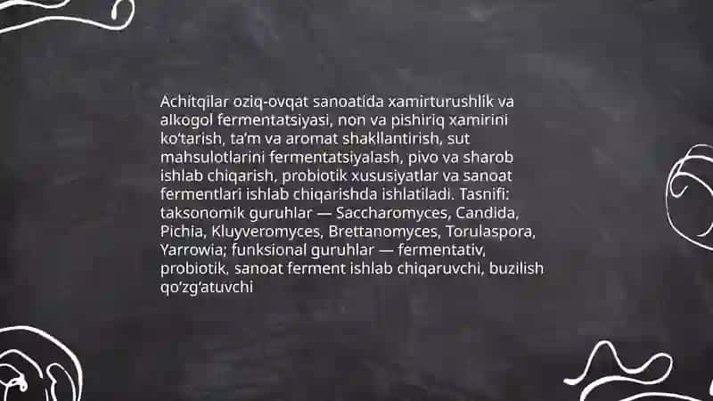 Achitqilarning oziq-ovqat sanoatida oʻrni 3
