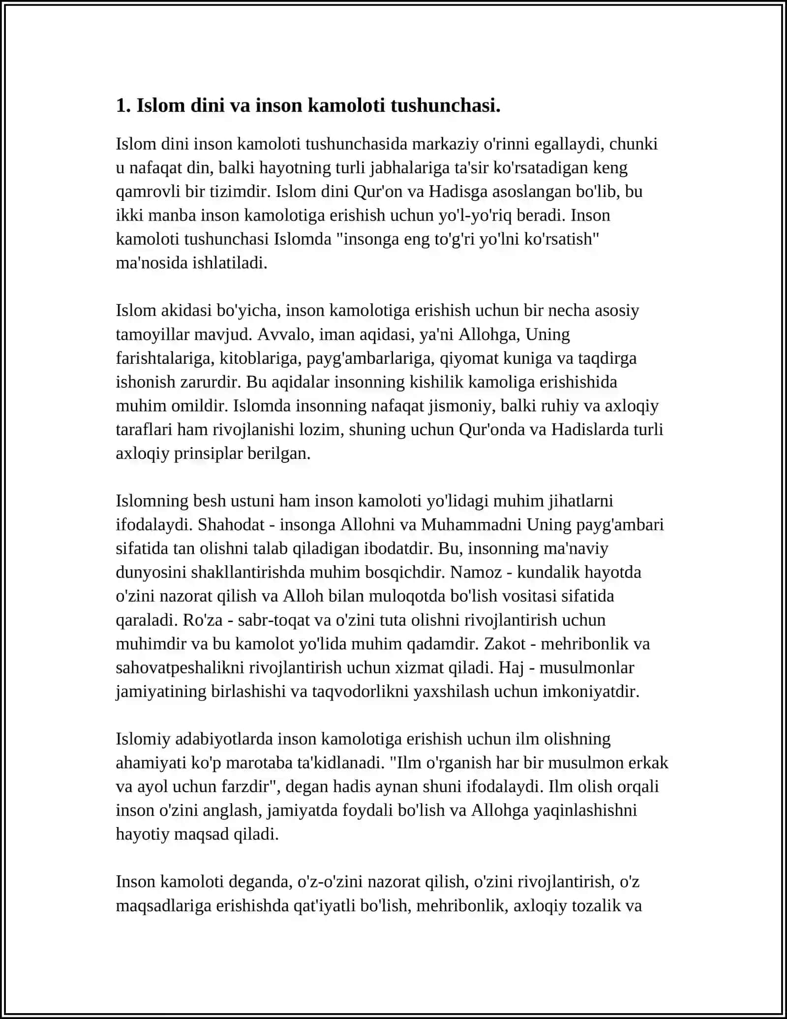 SHARQ MUTAFAKIRLARINING ISLOM DININIG INSON KAMOLATIGA TA'SIRI HAQIDAGI GOYALARI 3