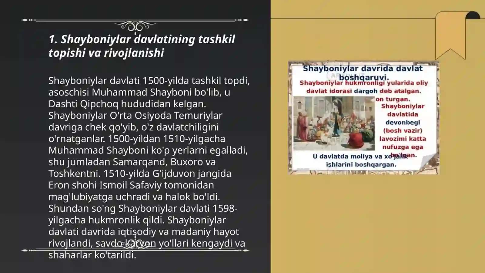 Shayboniylar davlatida ijtimoiy-iqtisodiy ahvol 3