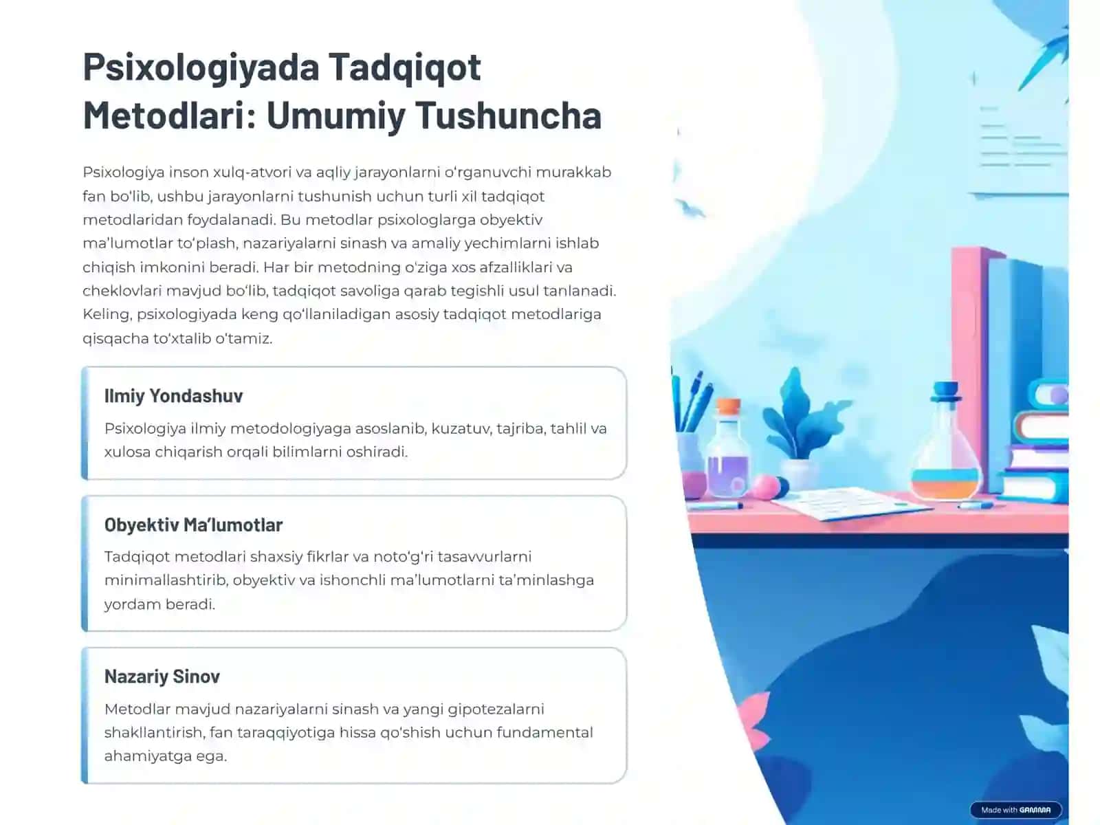 Kuzatish, suhbat, inson faoliyati mahsulini tahlil qilish psixologiyasi 3