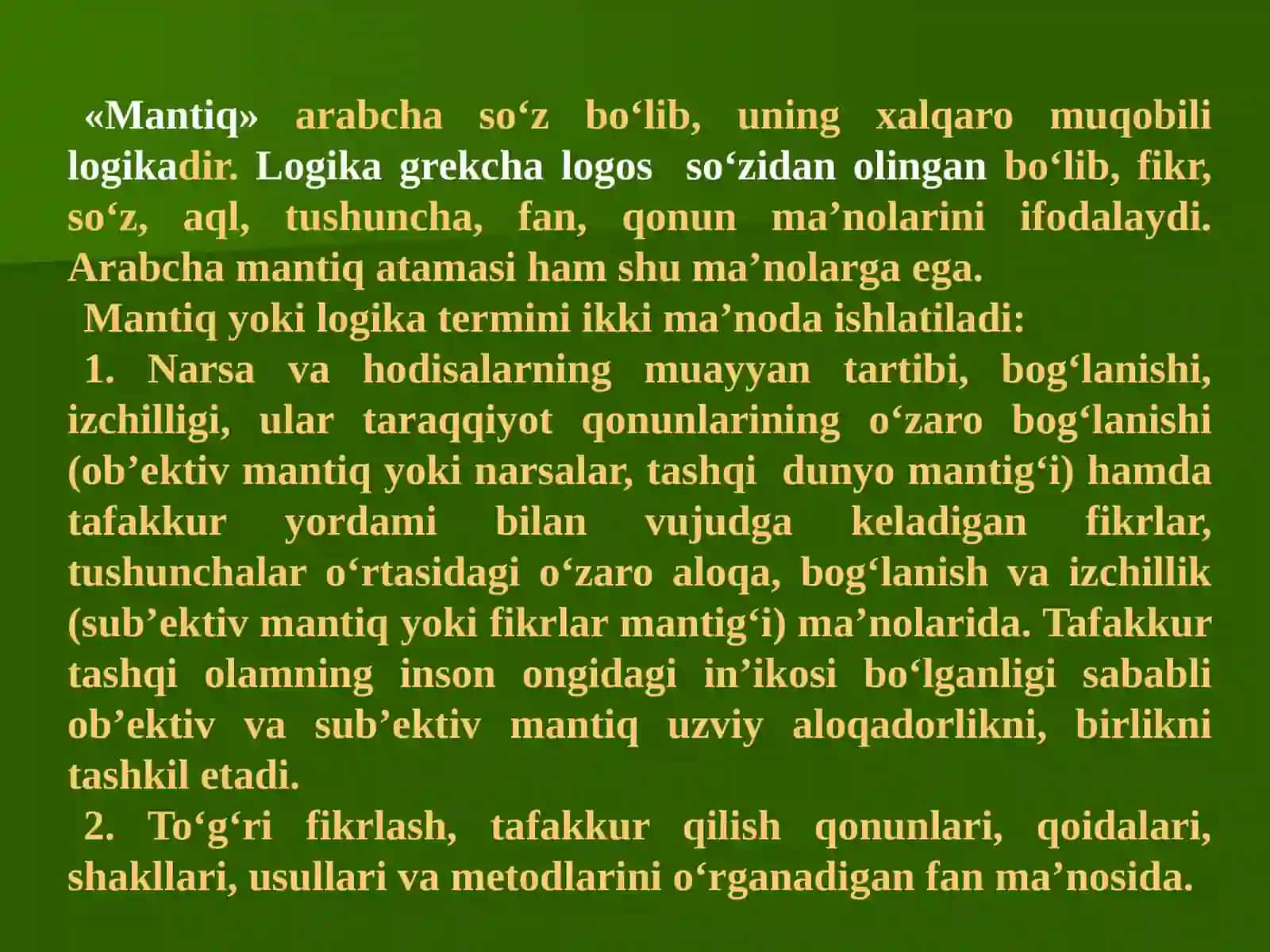 Mantiq ilmi Falsafada 3