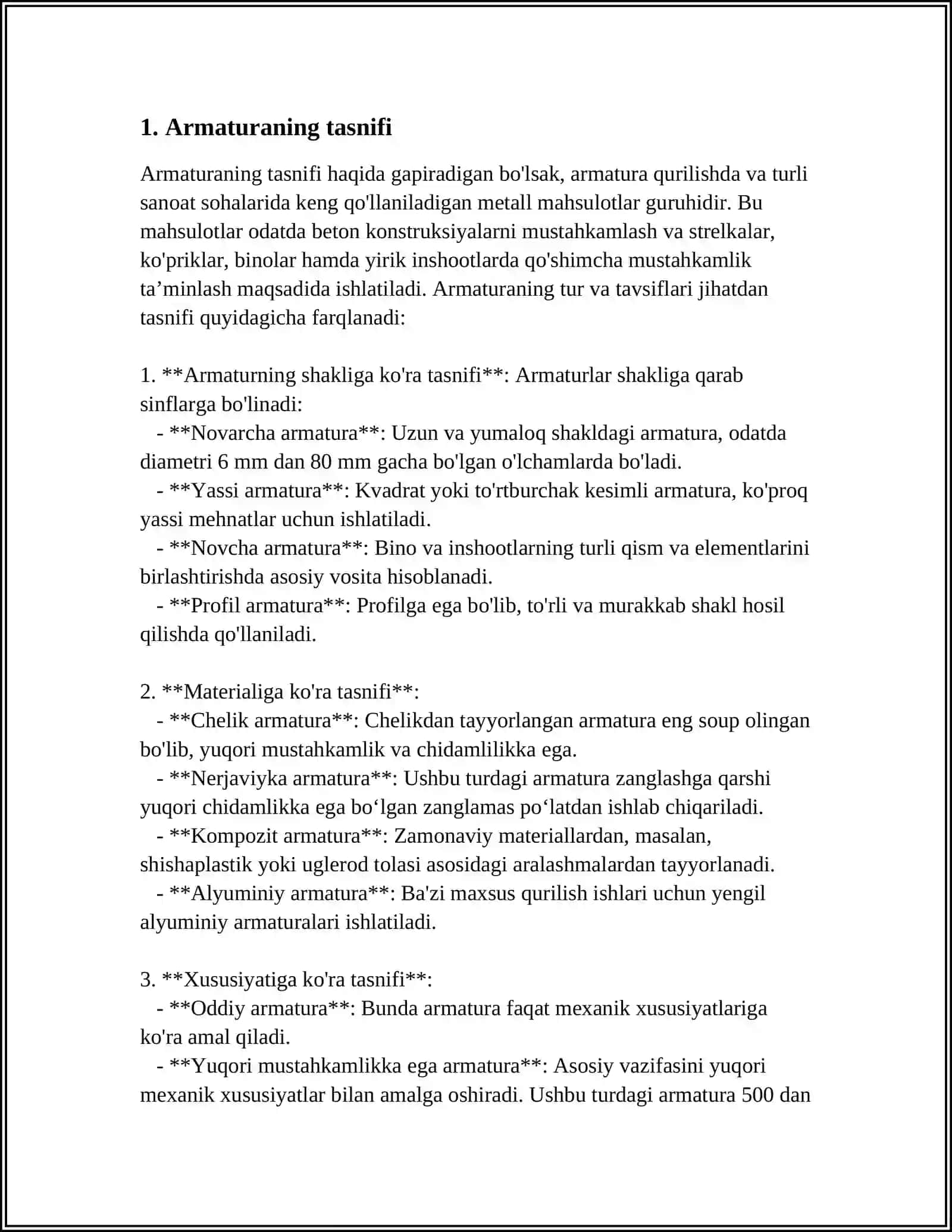 SUNIY INSHOOTLAR KONSTRUKSYALARIDA ISHLATILADIGAN ARMATURALAR 3