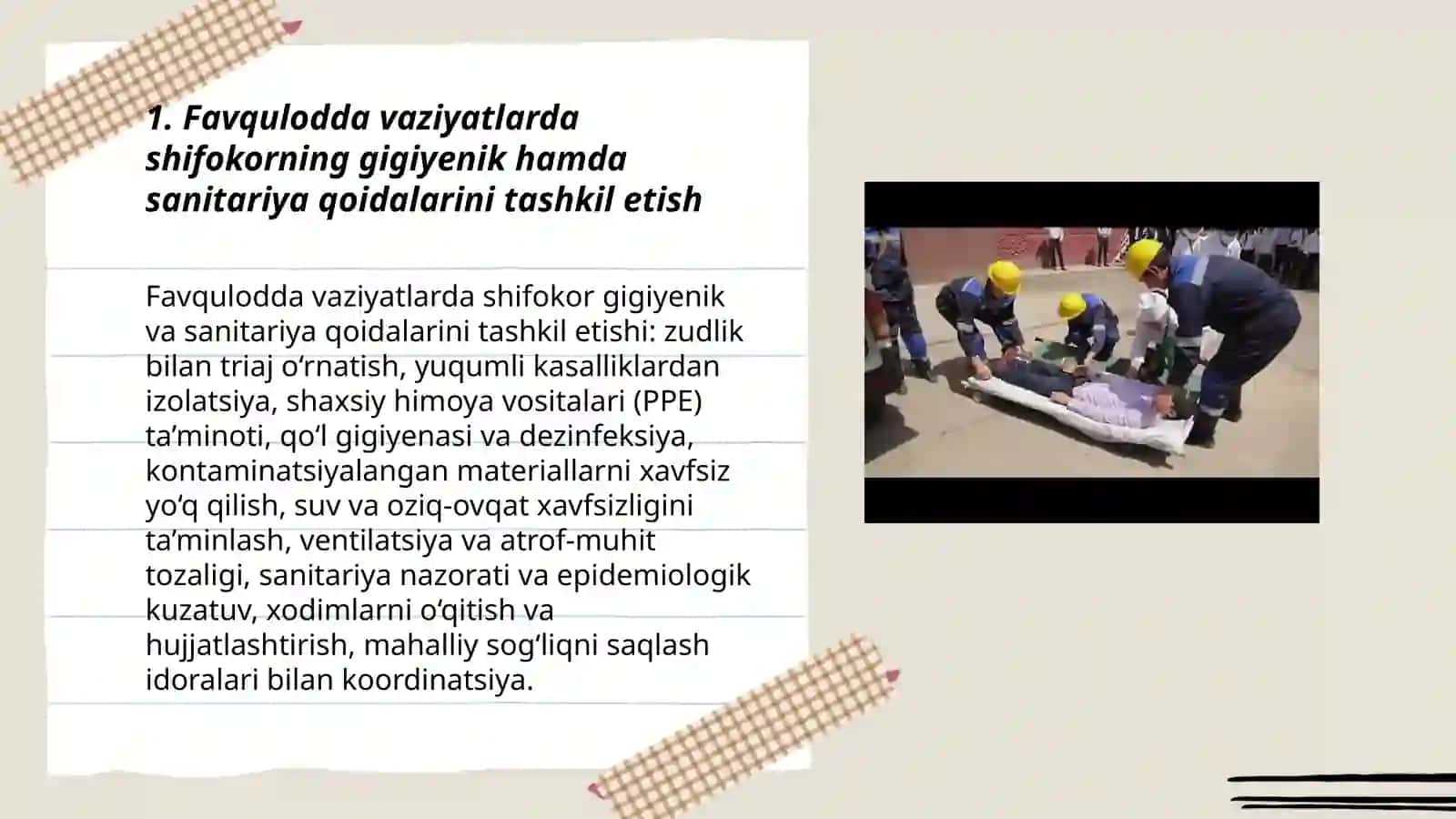 Halokatlarda shifokor ishining gigiyenik jihatlari 3