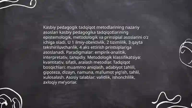 Kasbiy pedagogikaning ilmiy tadqiqot metodlari 3