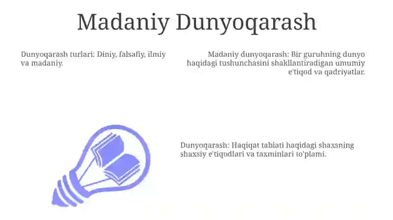 Madaniy Dunyoqarash 3