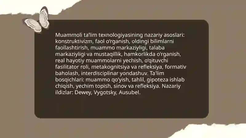 Muammoli ta’lim texnologiyalari. Ta’limda keys texnologiyasi 3