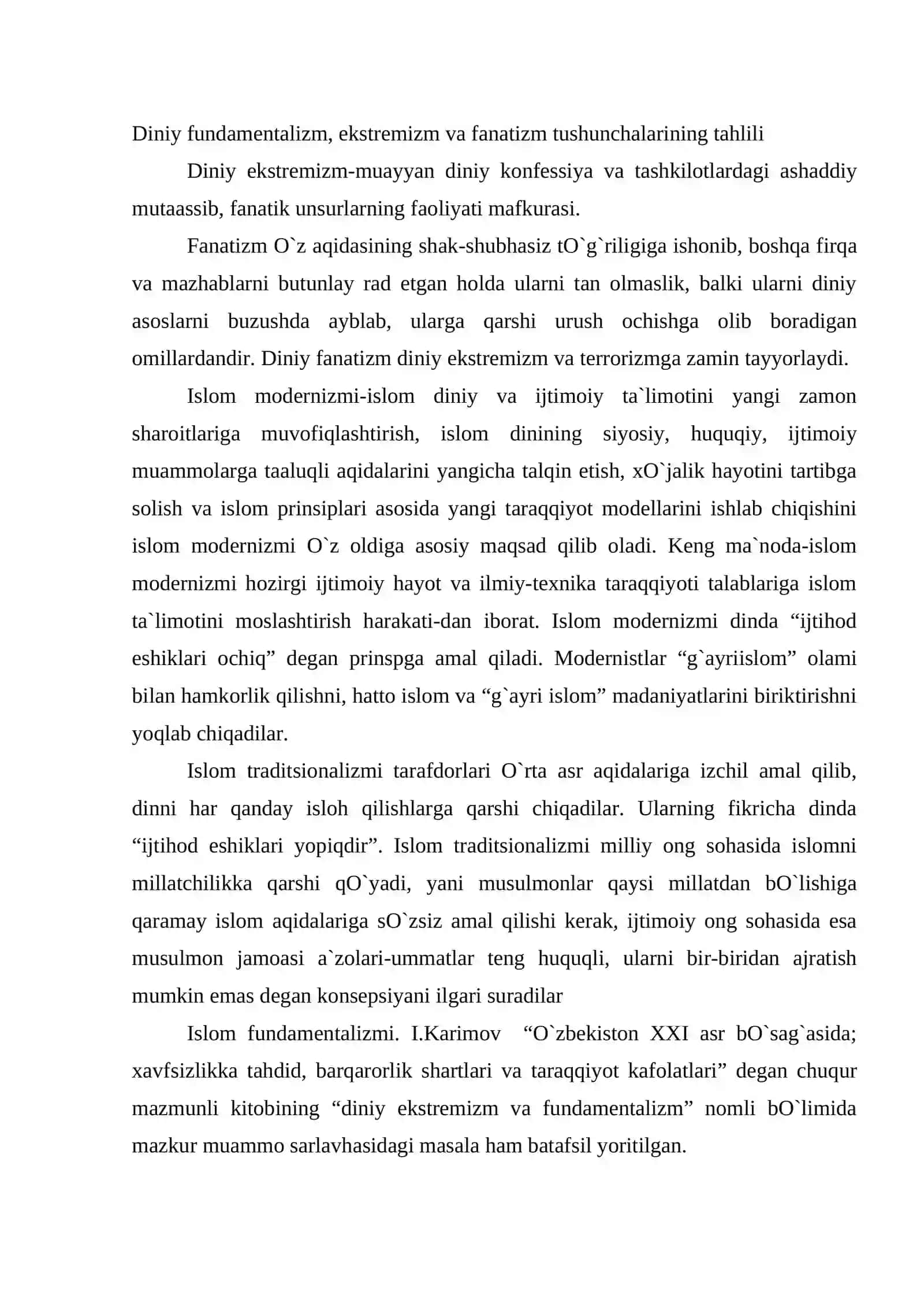 Diniy fanatizm ekstremizm fundamentalizm va terorizmning tarixi va hozirgi davrda xavfsizlikka tahdidi 3