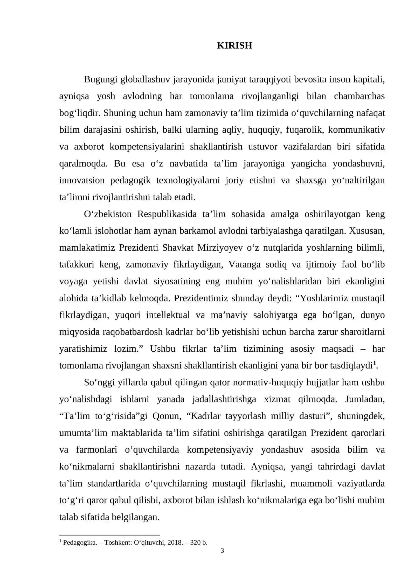 O‘quvchilarning aqliy, huquqiy, fuqarolik, kommunikativ va axborot kompetensiyalarini rivojlantirish 3