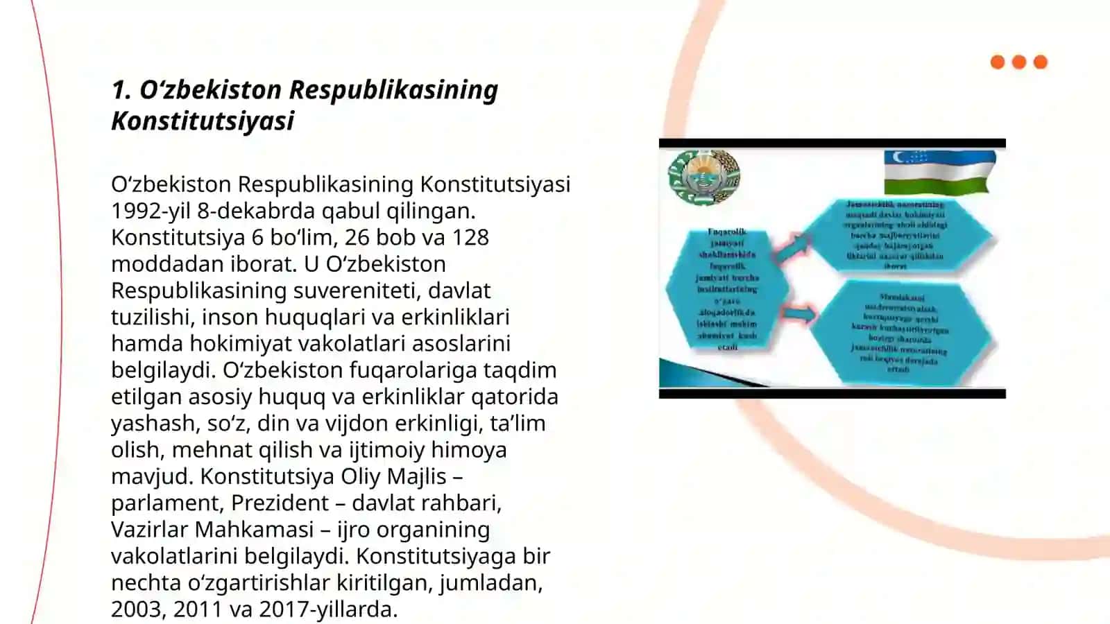 Oʻzbekiston Respublikasida qonun chiqaruvchi ijro etuvchi va sud hokimiyati 3