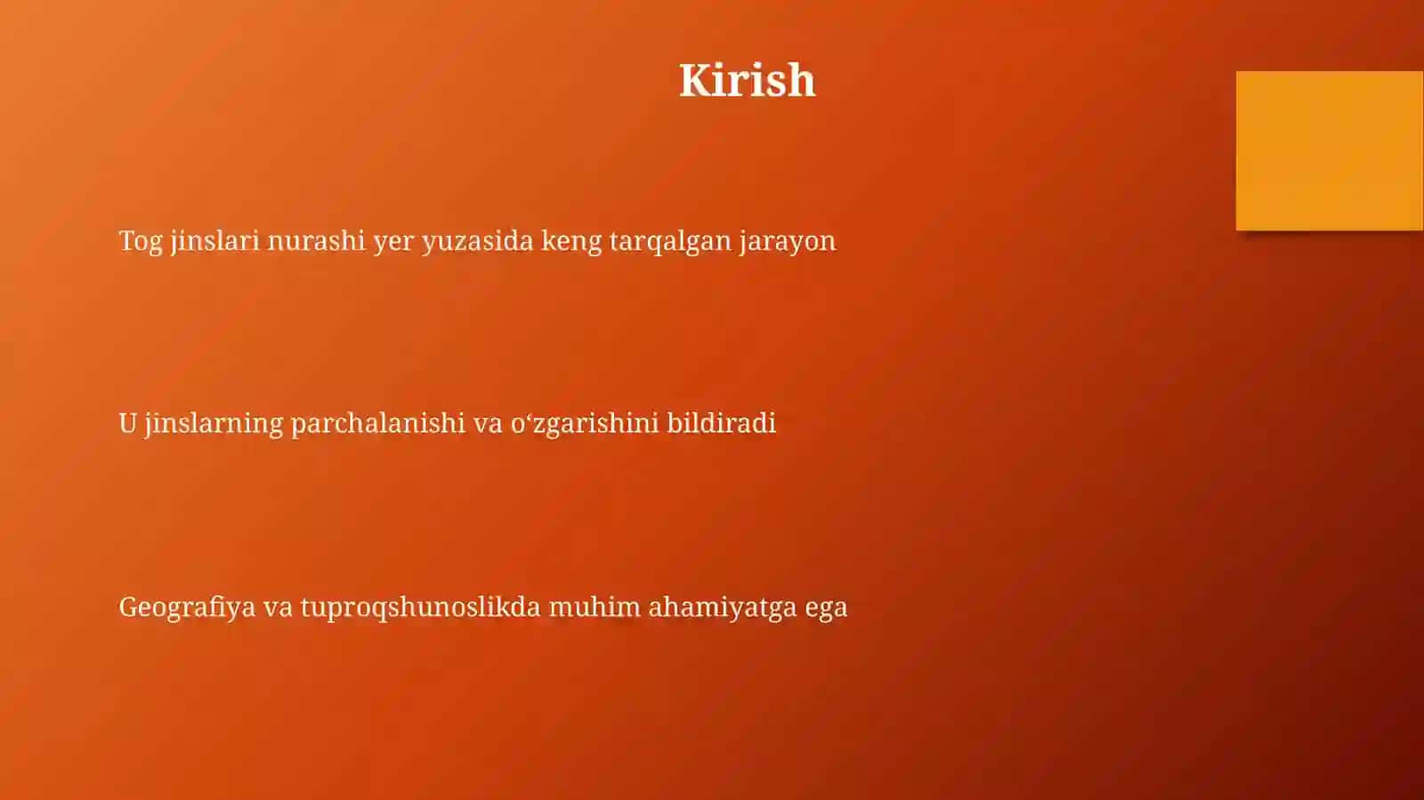 Tog jinslari nurash tushunchasi 3