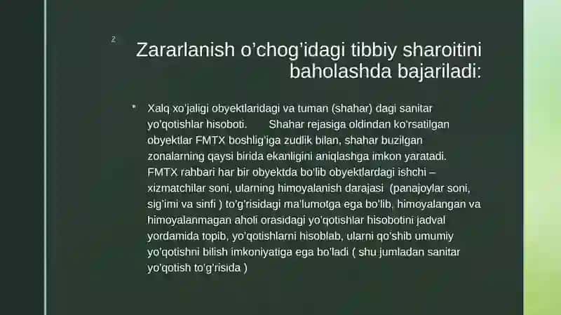 Birinchi tibbiy yordamni tashkil etish 3