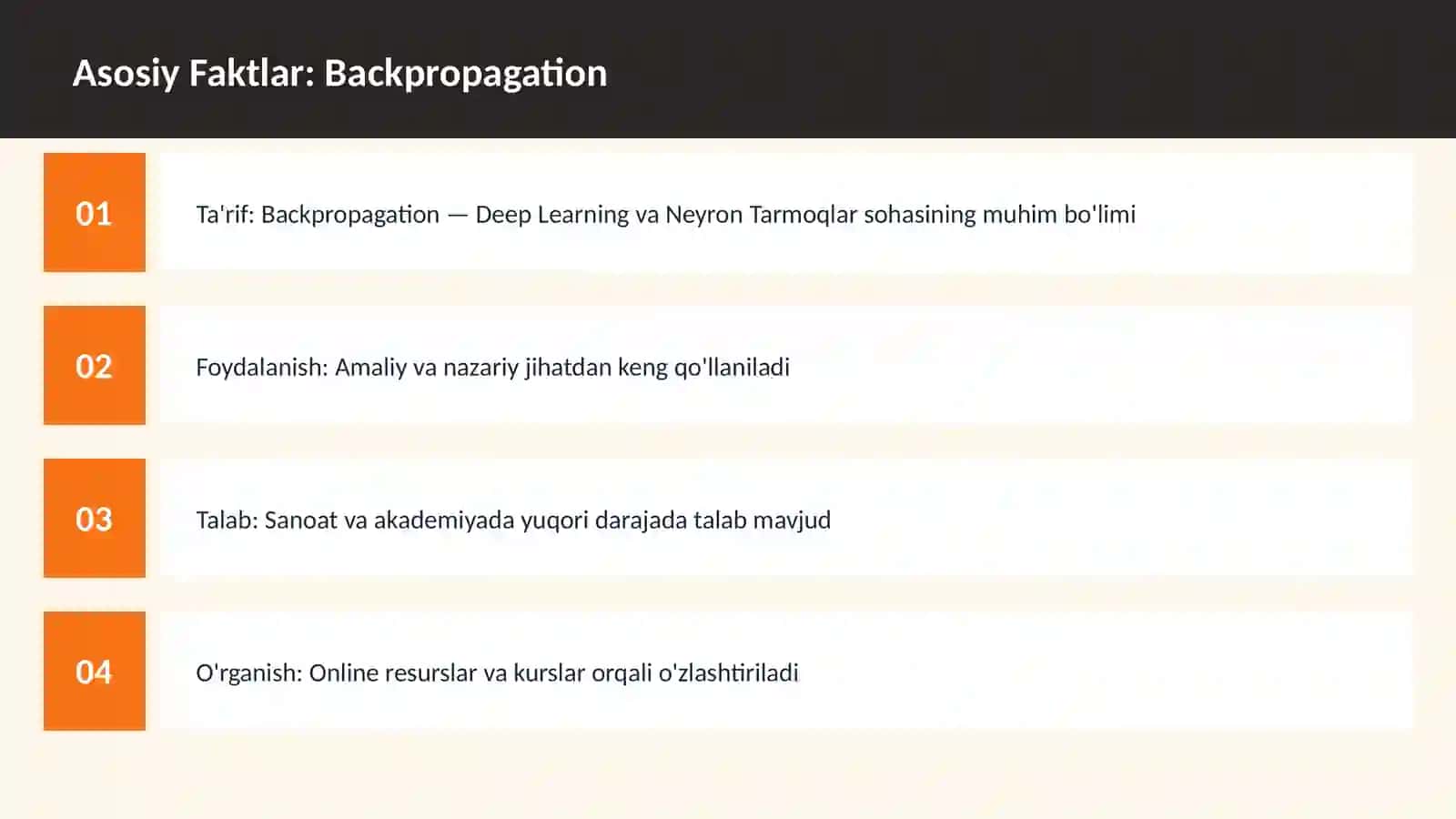 AI | DEEP LEARNING VA NEYRON TARMOQLAR 3