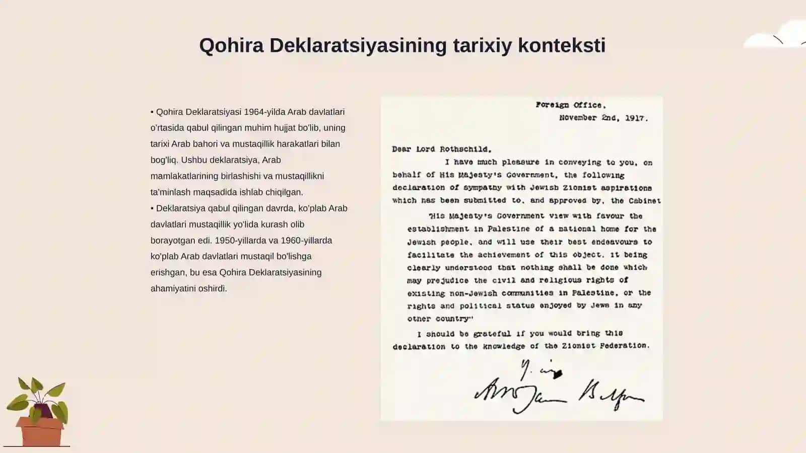 Qohira Deklaratsiyasi tarixi va mazmuni 3