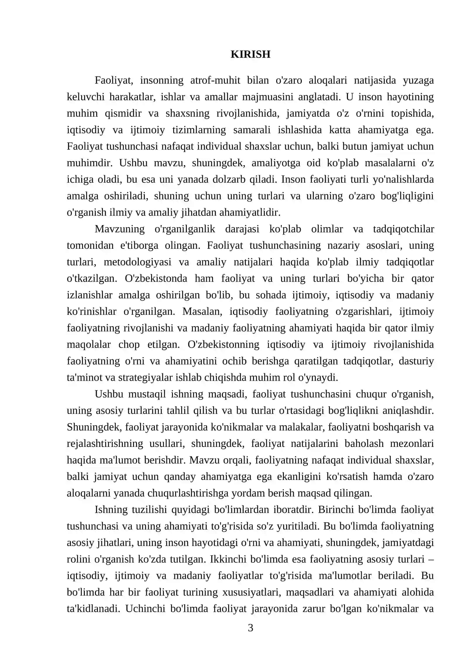 Faoliyat va uning turlari 3
