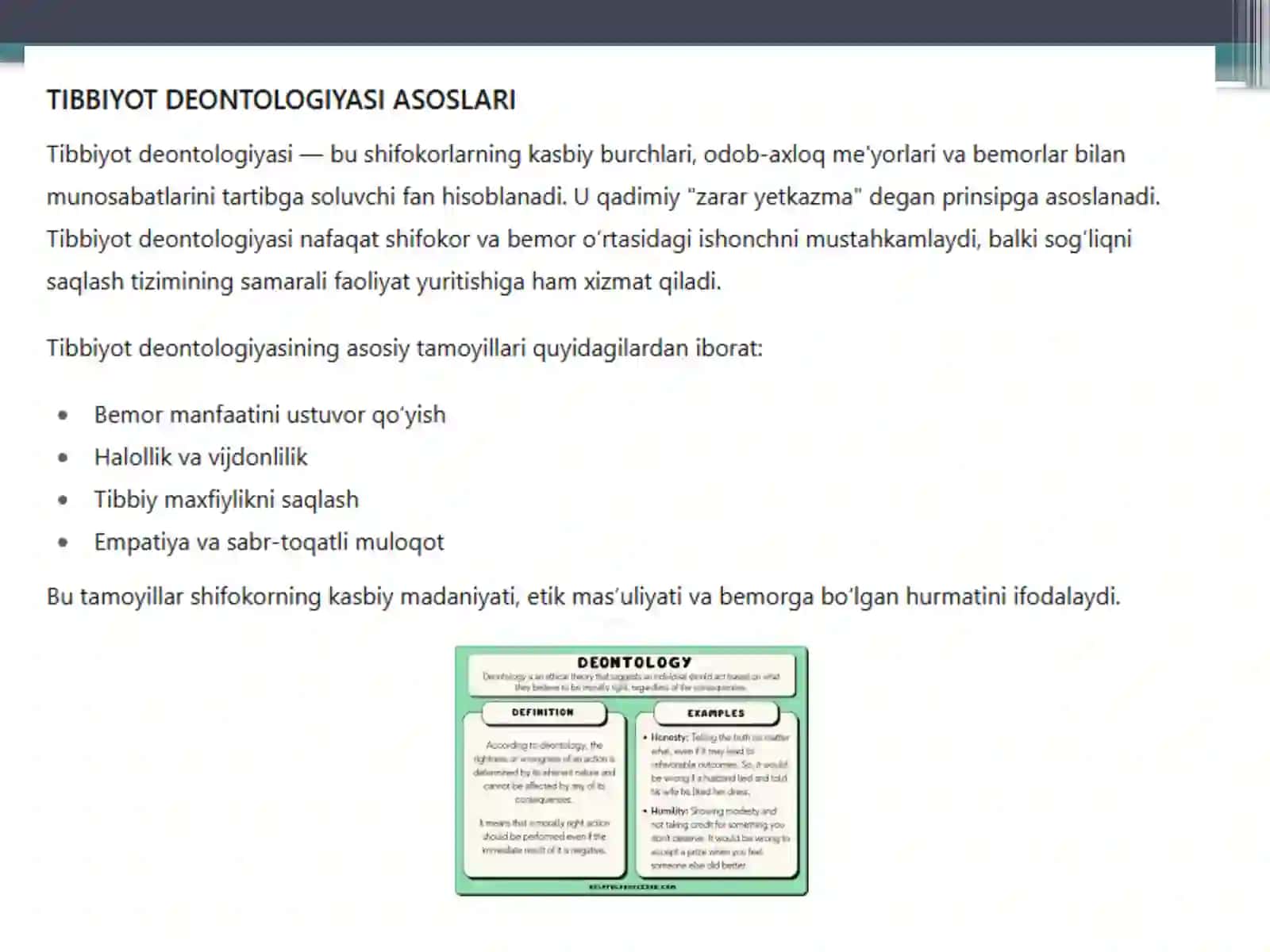 Tibbiyot deontologiyasi asoslar 3