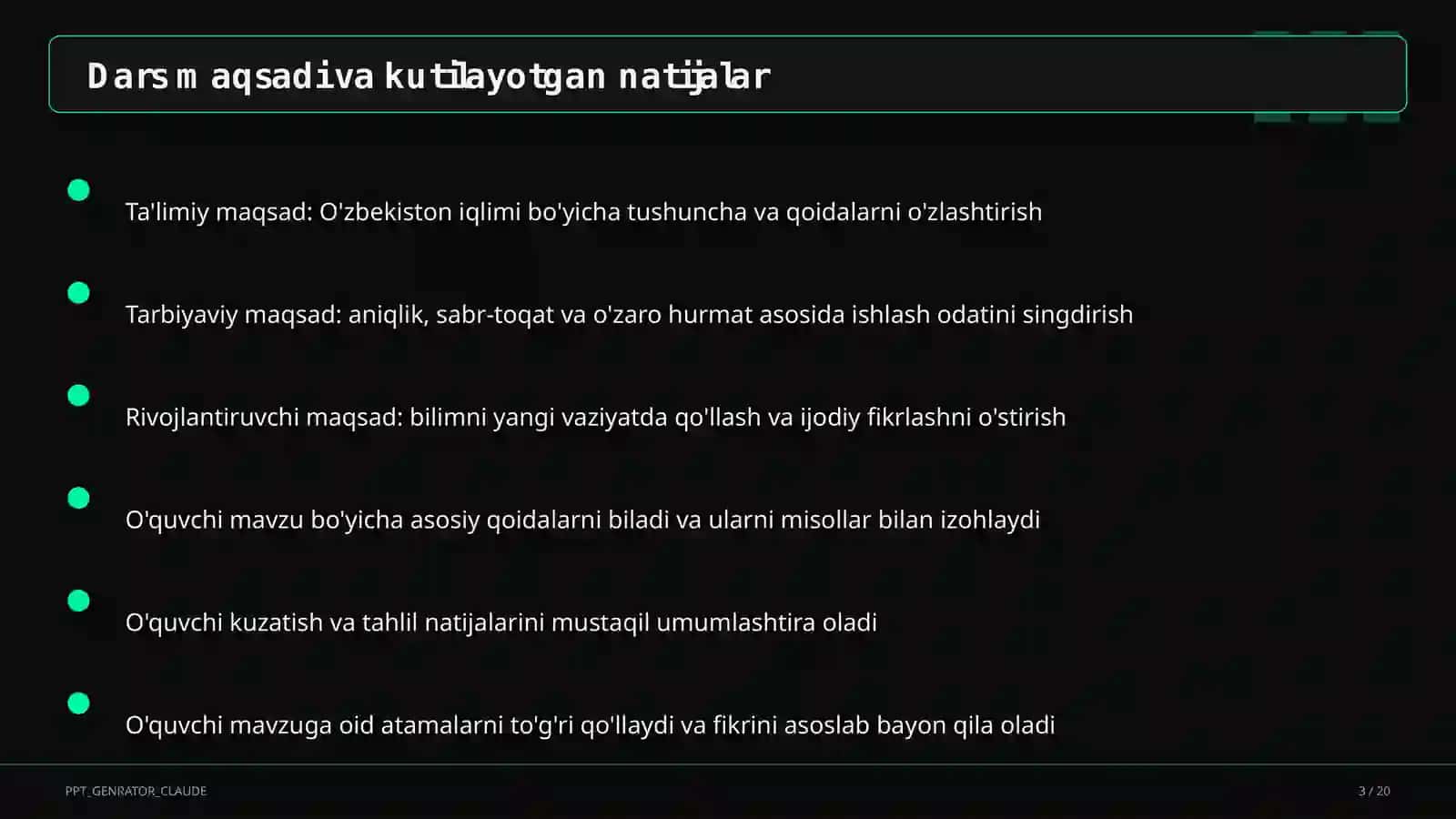 O'zbekiston iqlimi (8-sinf) 3