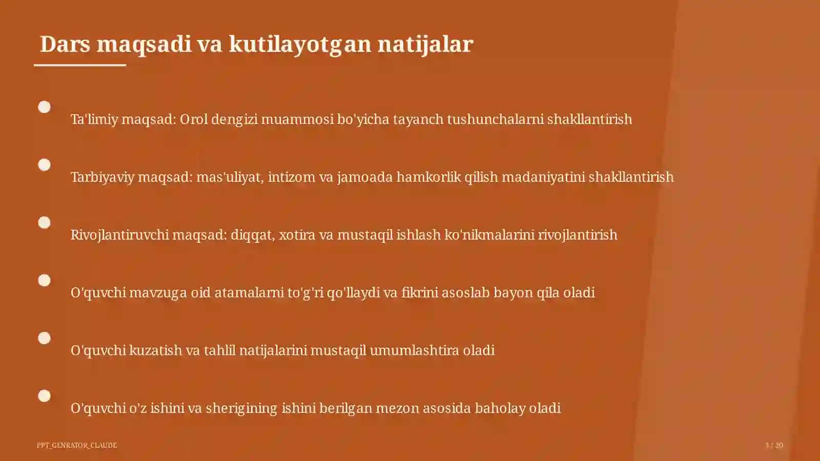 Orol dengizi muammosi (8-sinf) 3
