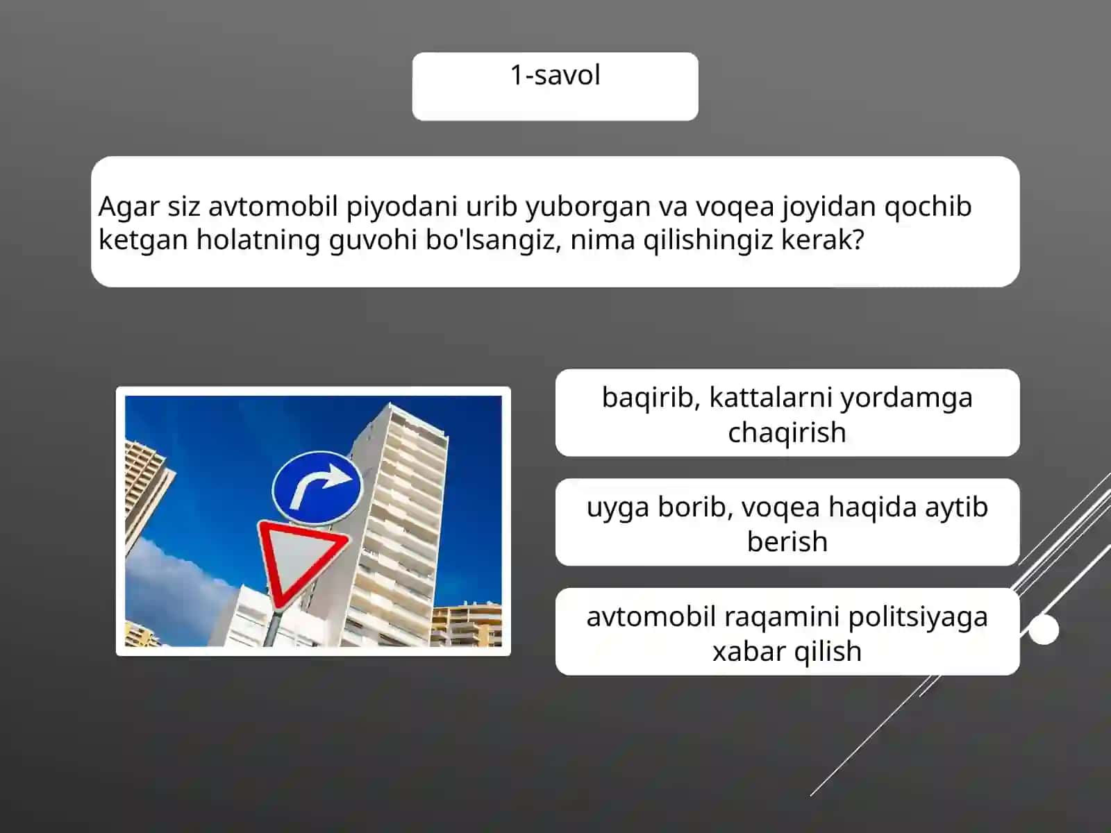 Hayot xavfsizligi - Yo'l harakati xavfsizligi (2-qism) 3